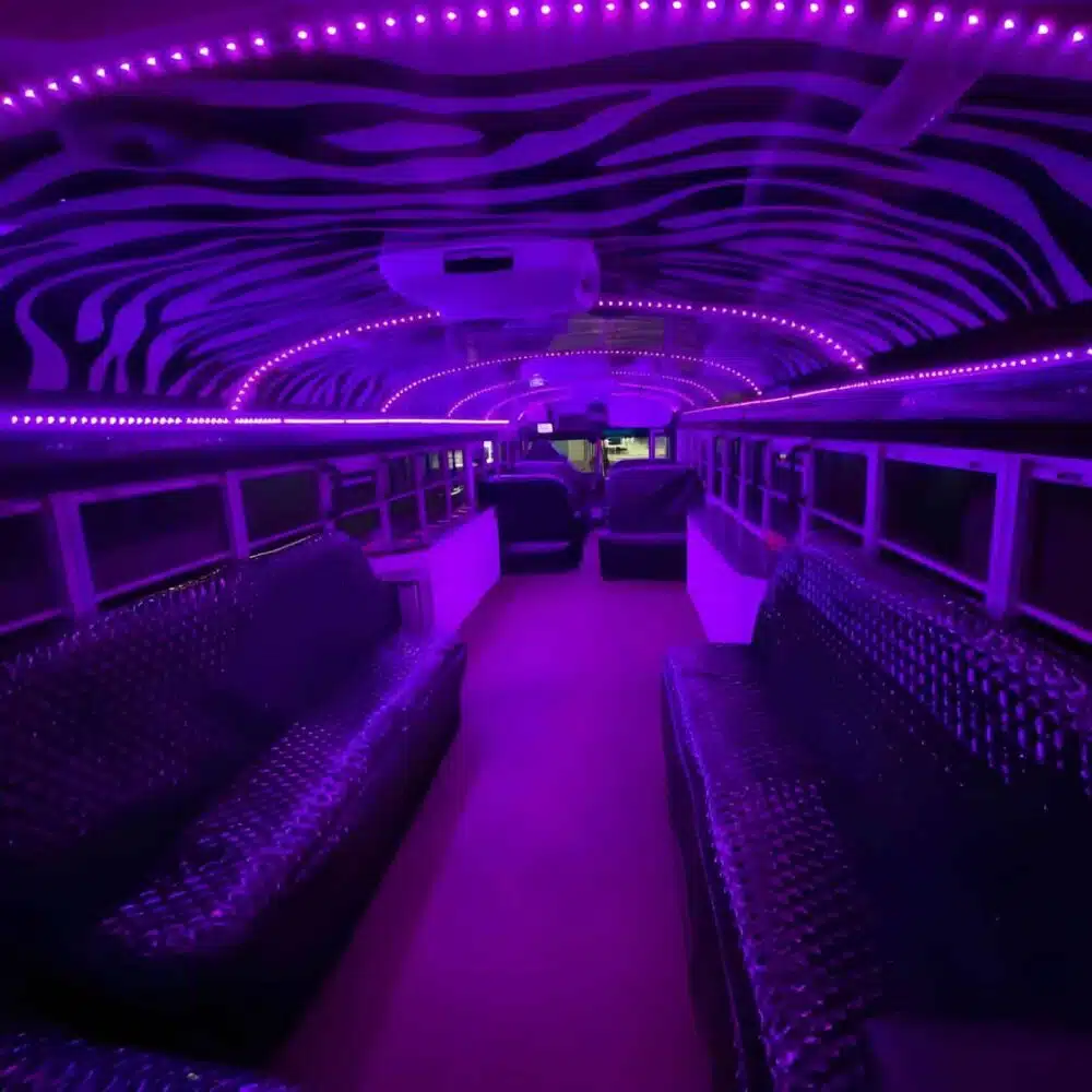 32-Passenger White Party Bus
